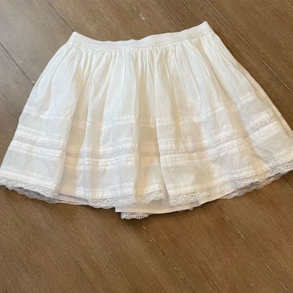 Polo Ralph Lauren white ruffle lace detail cotton mini skirt - Picture 3 of 6